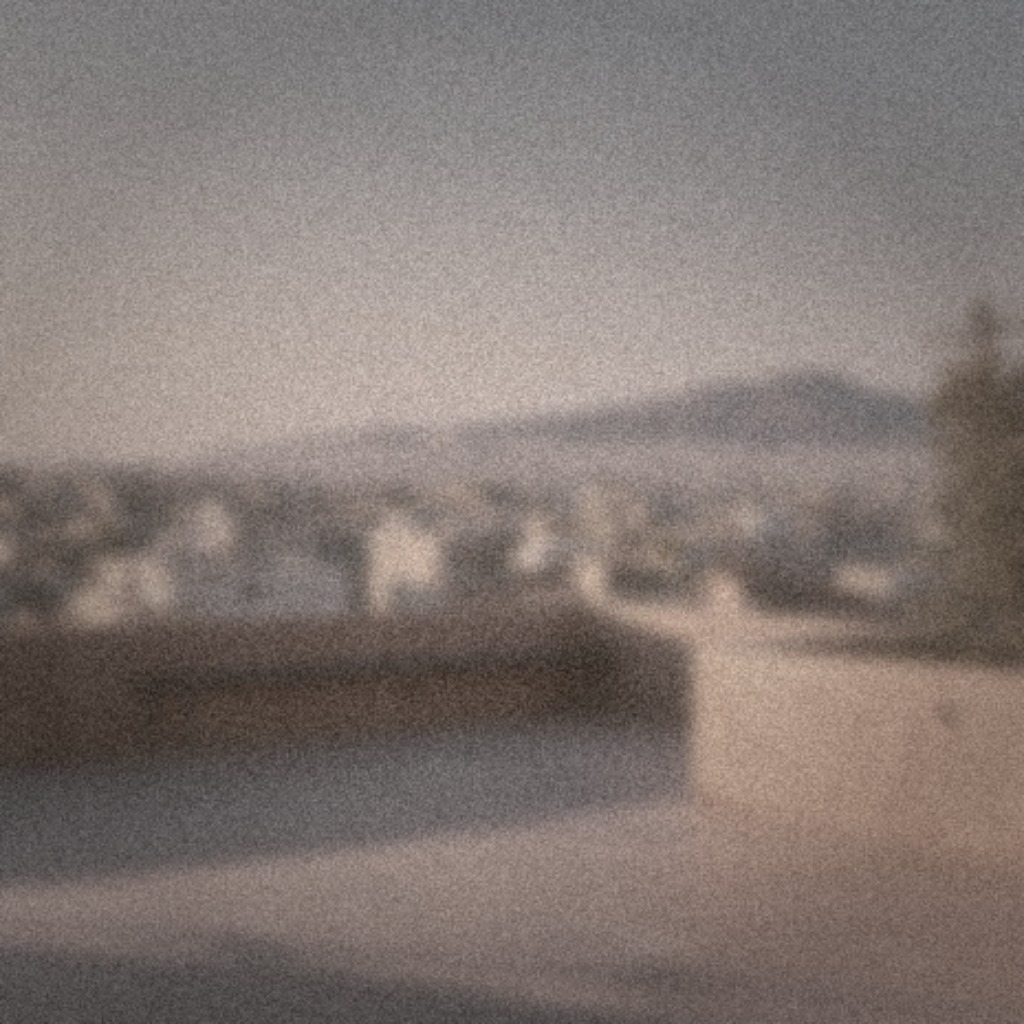 Rooftop gym at dusk